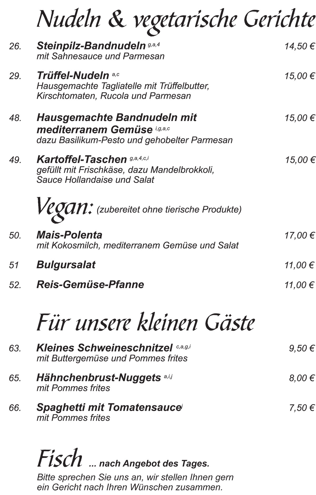 Speisekarte--Nudeln-Vegetar Speisekarte--Nudeln-Vegetar